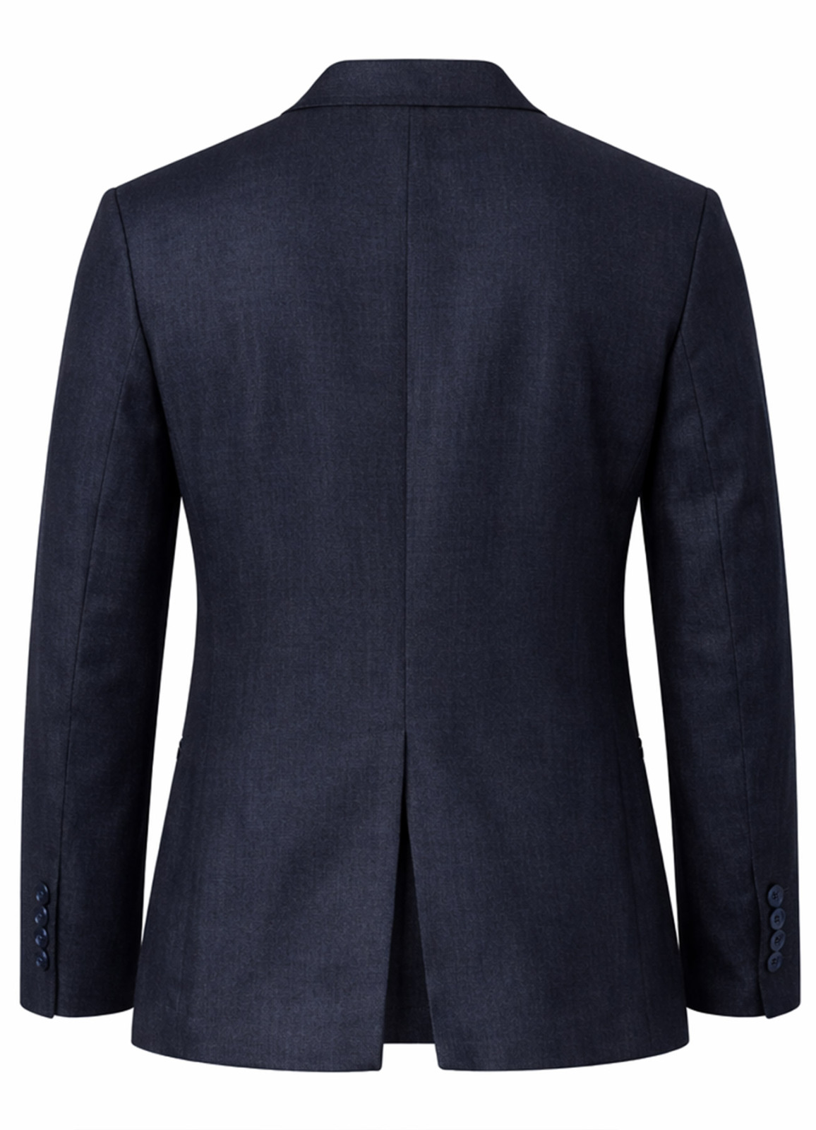 Lacivert Renk Keten Karışımlı Ceket - 3