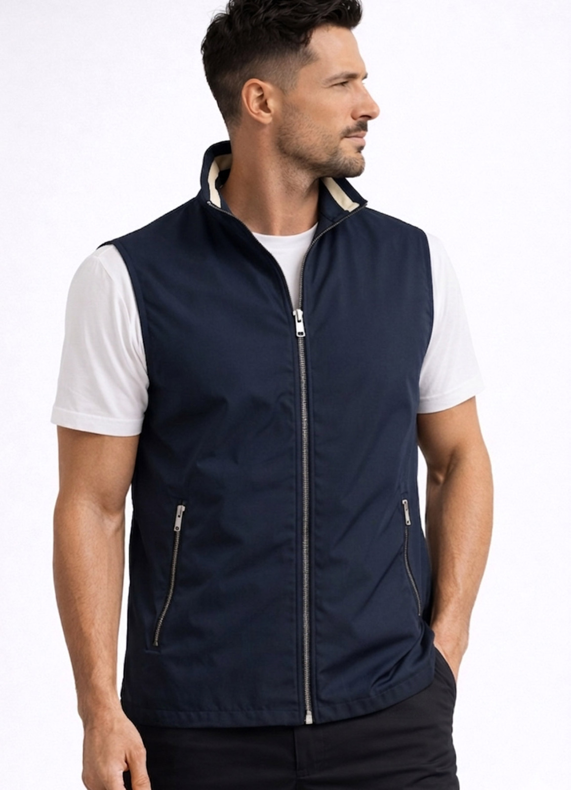 Lacivert Renk Hafif Yelek - 4