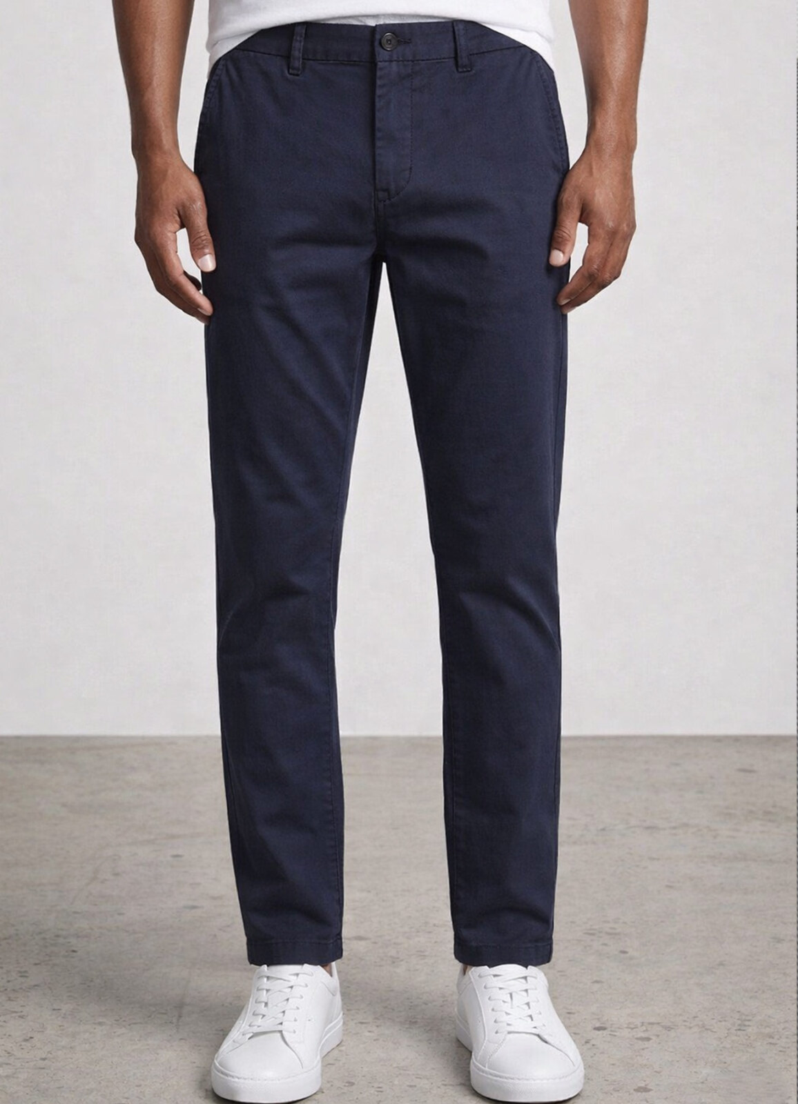 Lacivert Renk Gabardin Regular Chino Pantolon