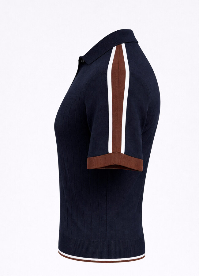 Lacivert Renk Polo Yaka Triko - 2