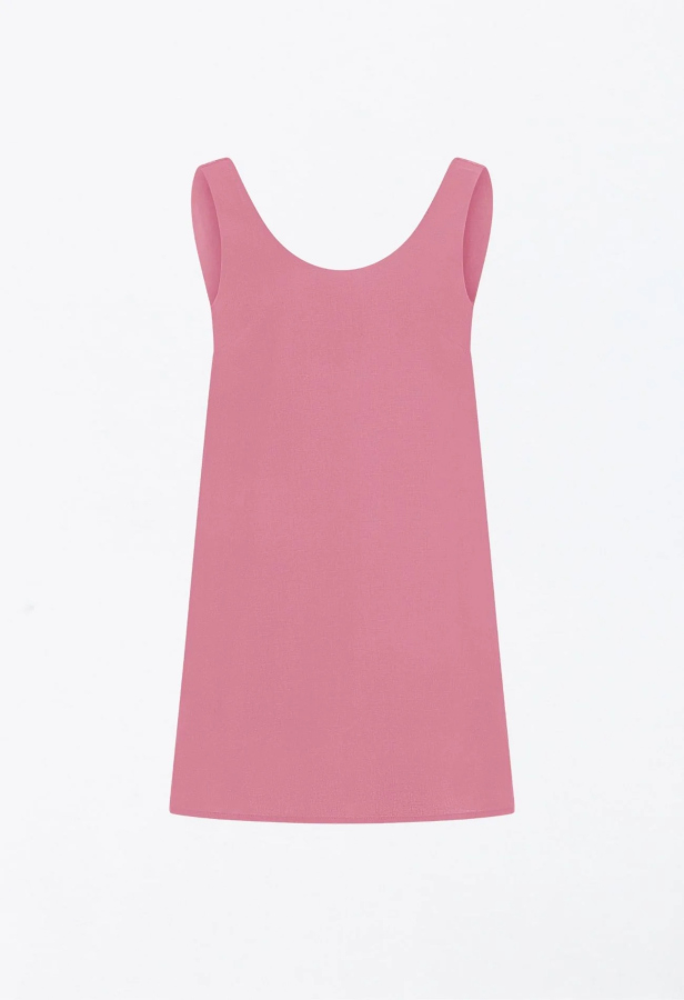 Pembe Renk Ipecu Mini Dress - 2