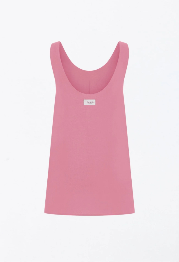 Pembe Renk Ipecu Mini Dress - 6