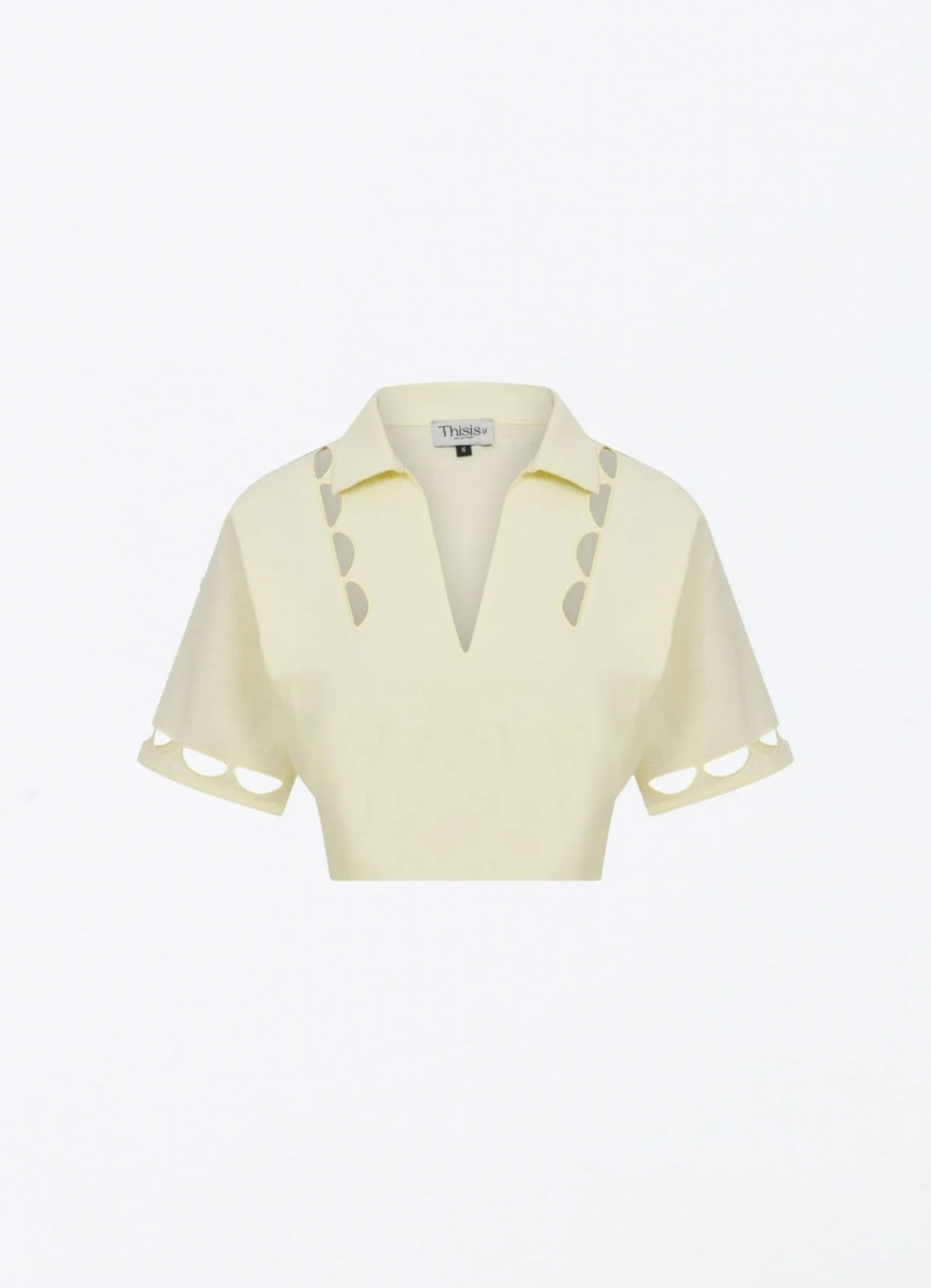 Sarı Renk Desert Crop Top - 2