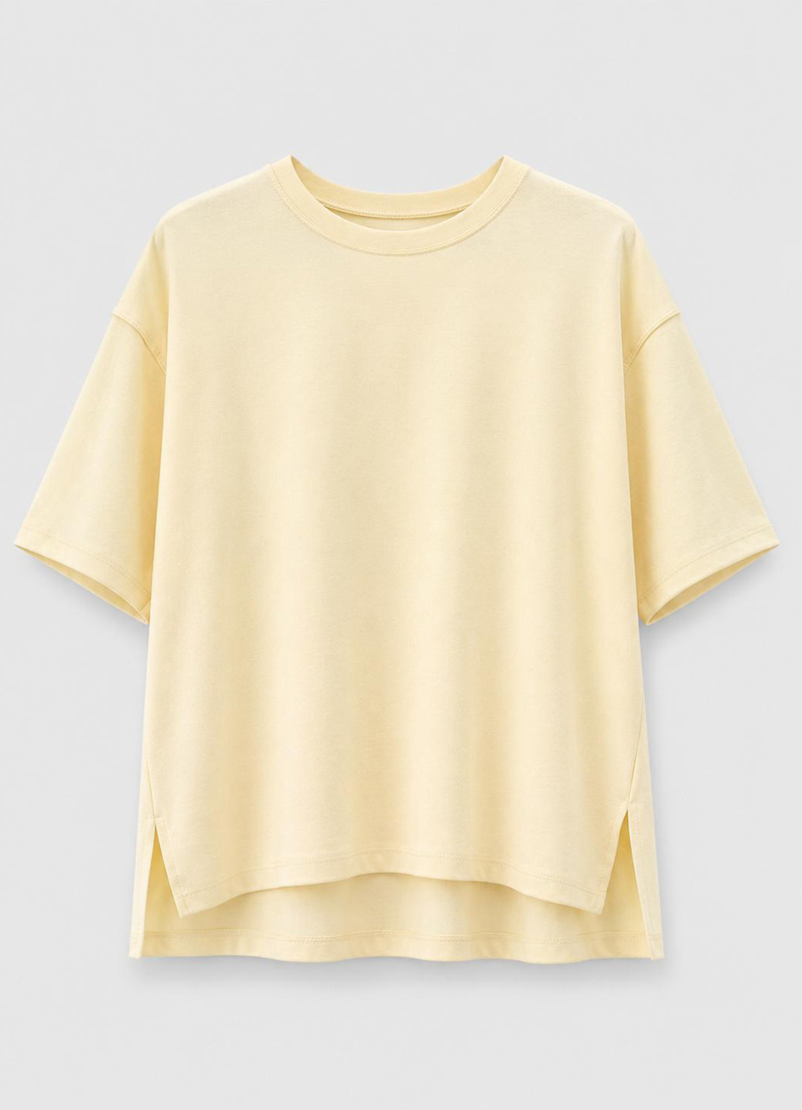 Sarı Renk Oversize Modal Tshirt