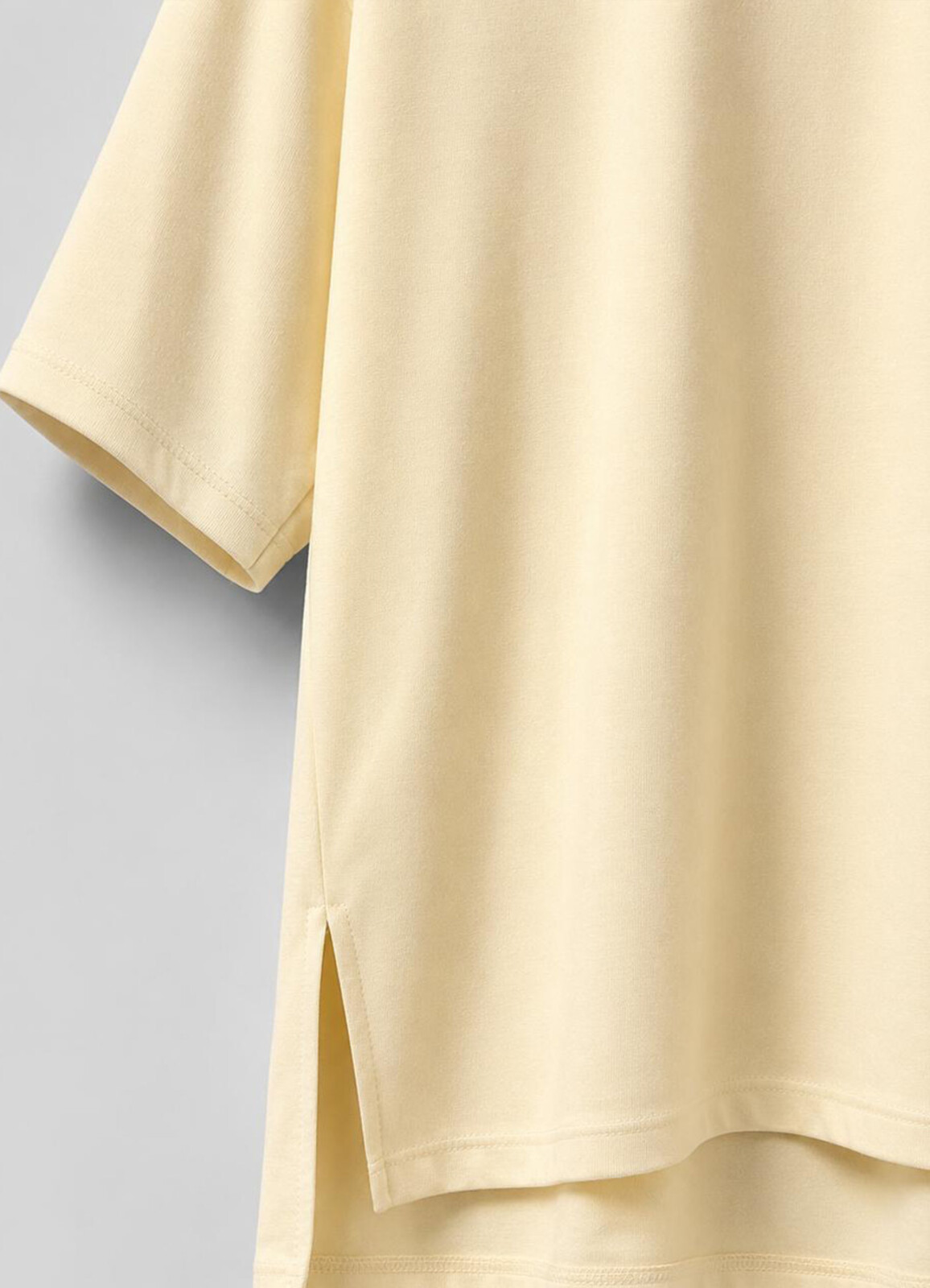 Sarı Renk Oversize Modal Tshirt - 4