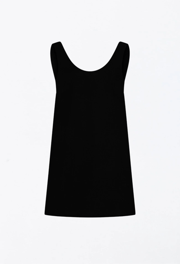 Siyah Renk Ipecu Mini Dress - 2