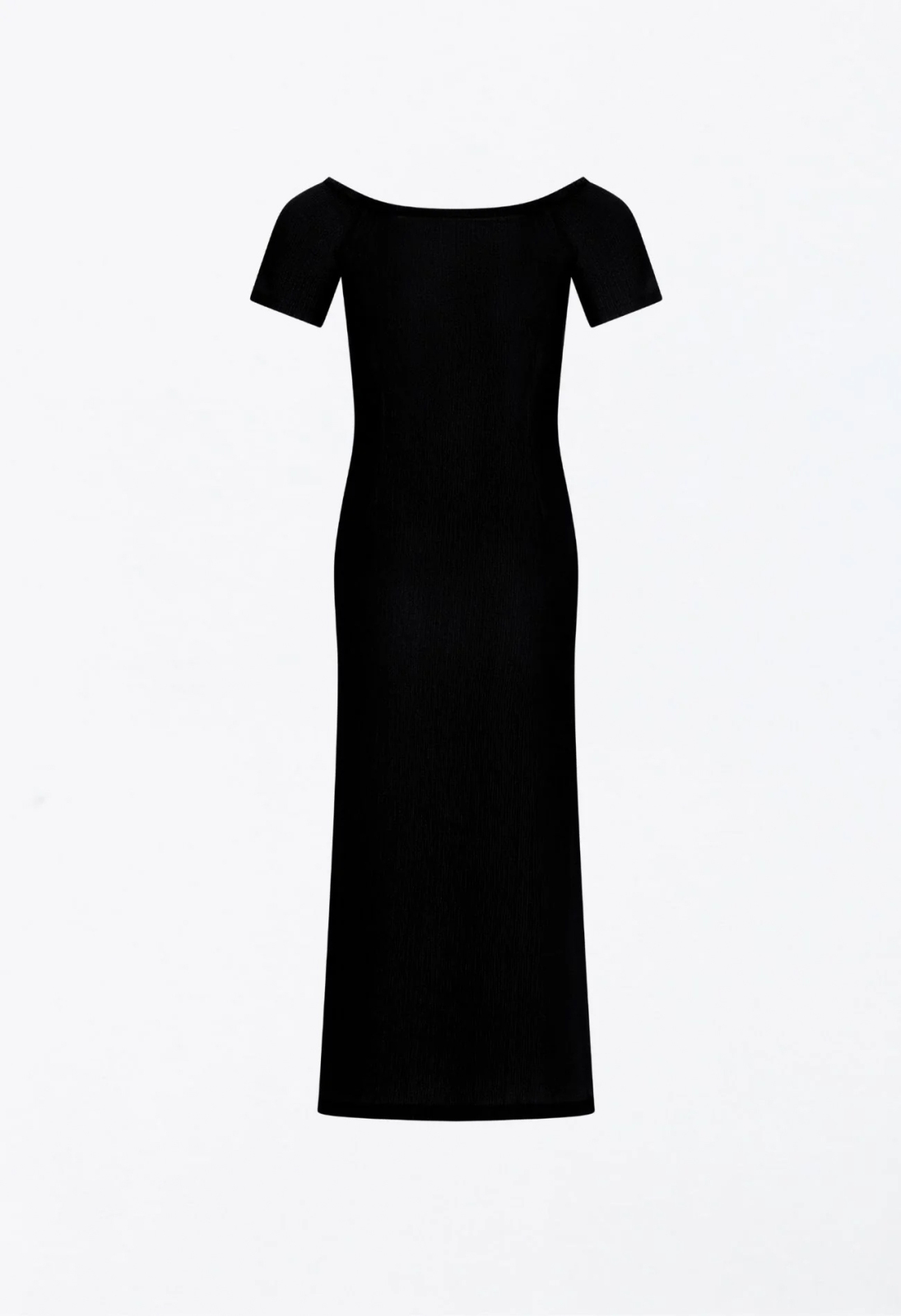 Siyah Renk Ocean Midi Dress - Paper Bag - 2