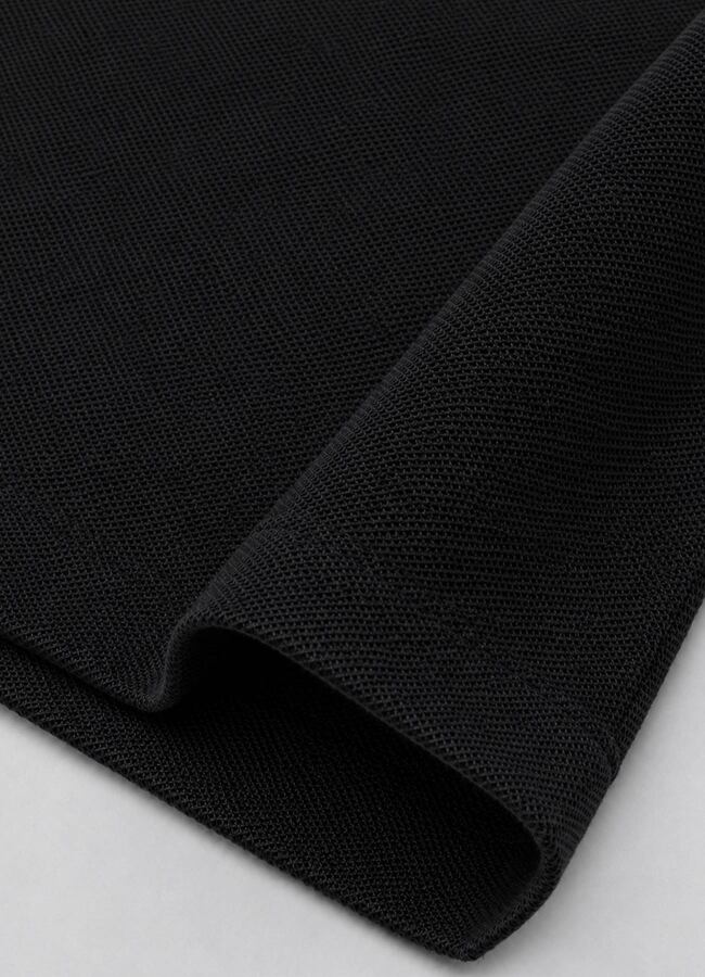 Siyah Renk Pike Dokulu Polo Yaka Erkek T-Shirt - 4