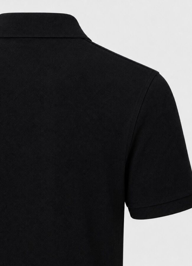 Siyah Renk Pike Dokulu Polo Yaka Erkek T-Shirt - 5