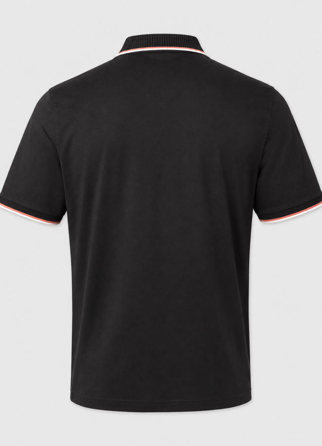 Siyah Renk Polo Yaka Erkek T-Shirt - 4