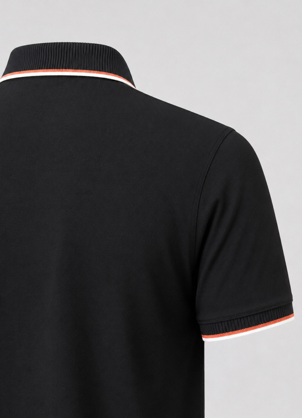 Siyah Renk Polo Yaka Erkek T-Shirt - 5