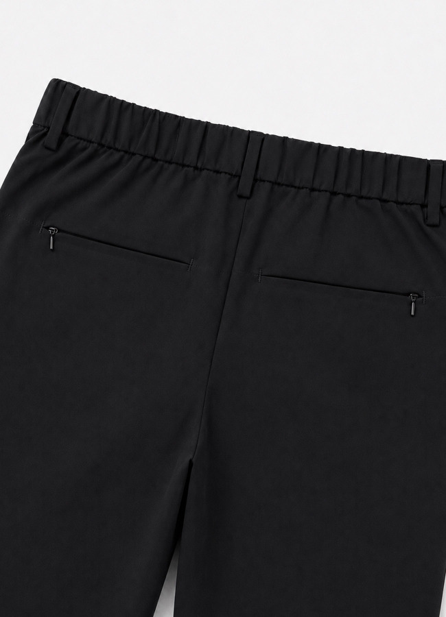 Siyah Renk Polyester Bağcıklı Teknik Pantolon - 6