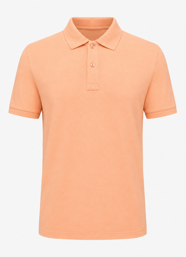 Somon Renk Pike Dokulu Polo Yaka Erkek T-Shirt