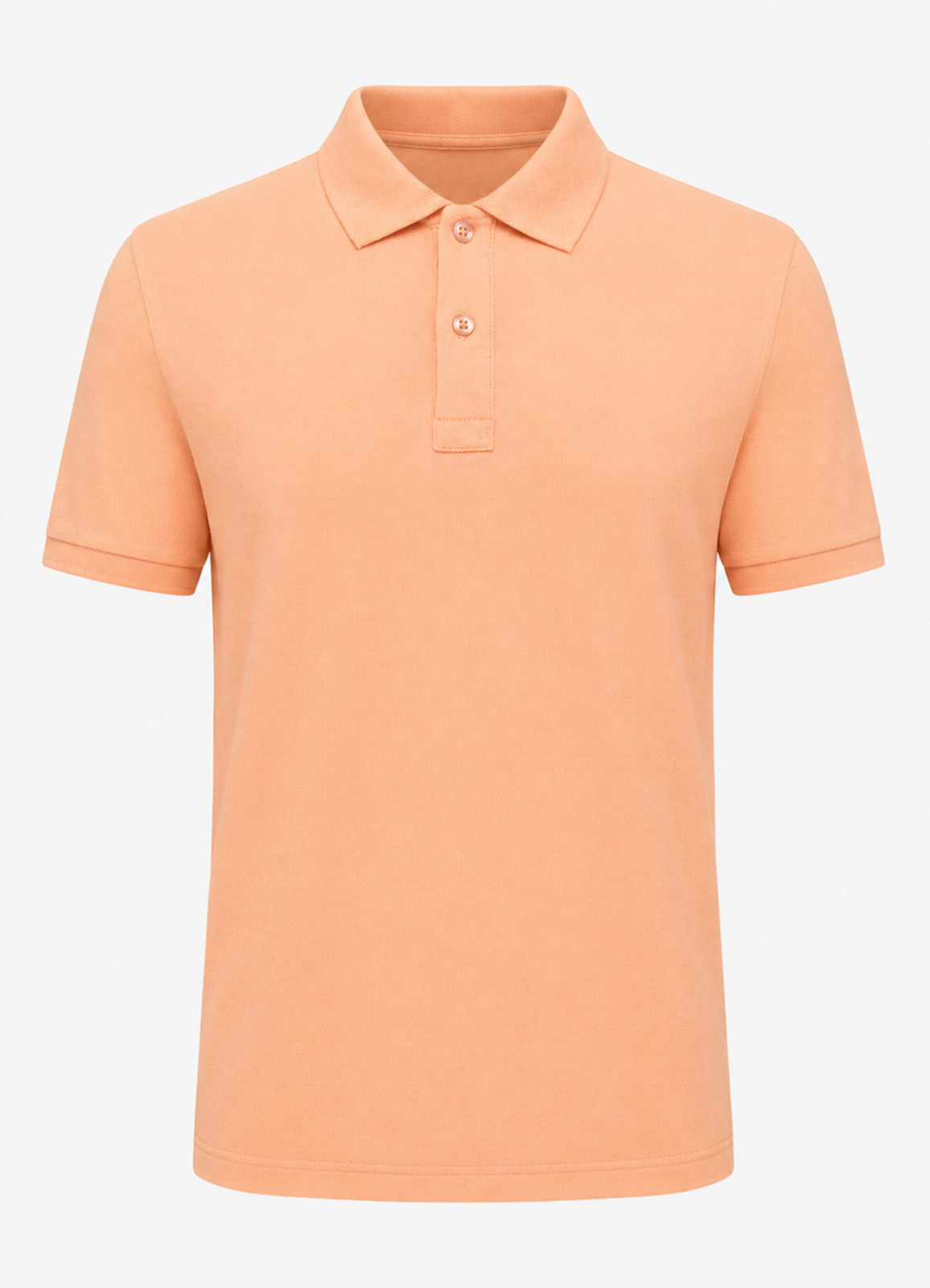 Somon Renk Pike Dokulu Polo Yaka Erkek T-Shirt - 1