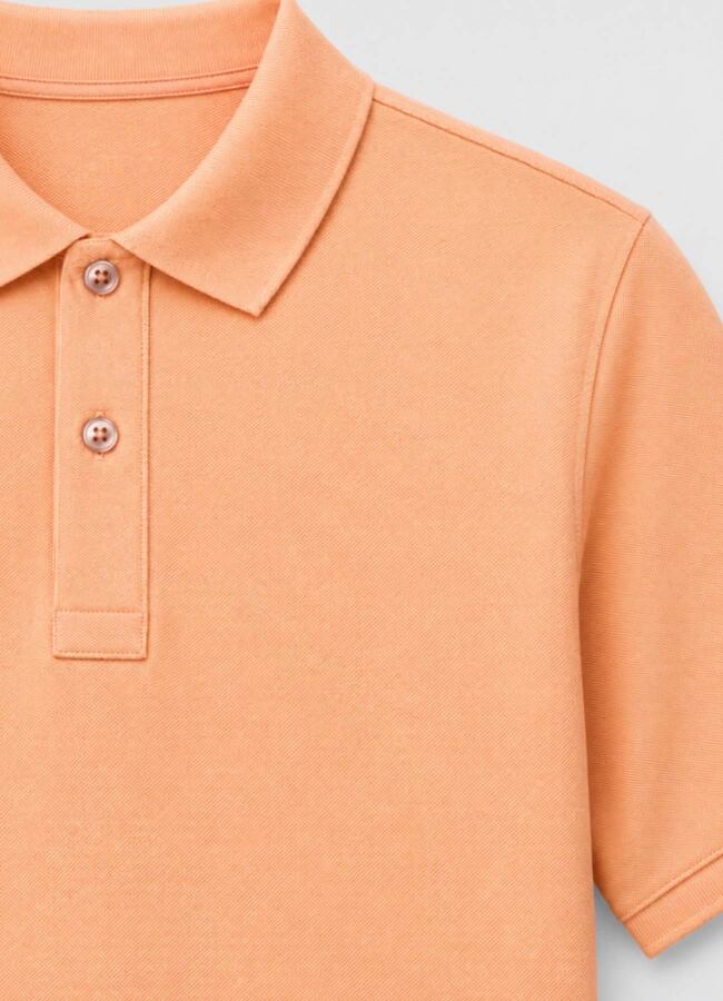 Somon Renk Pike Dokulu Polo Yaka Erkek T-Shirt - 2