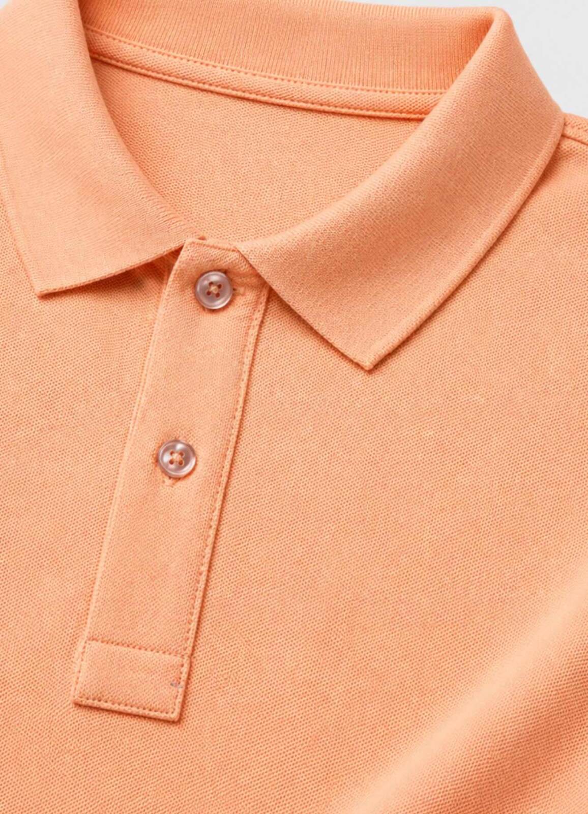 Somon Renk Pike Dokulu Polo Yaka Erkek T-Shirt - 3