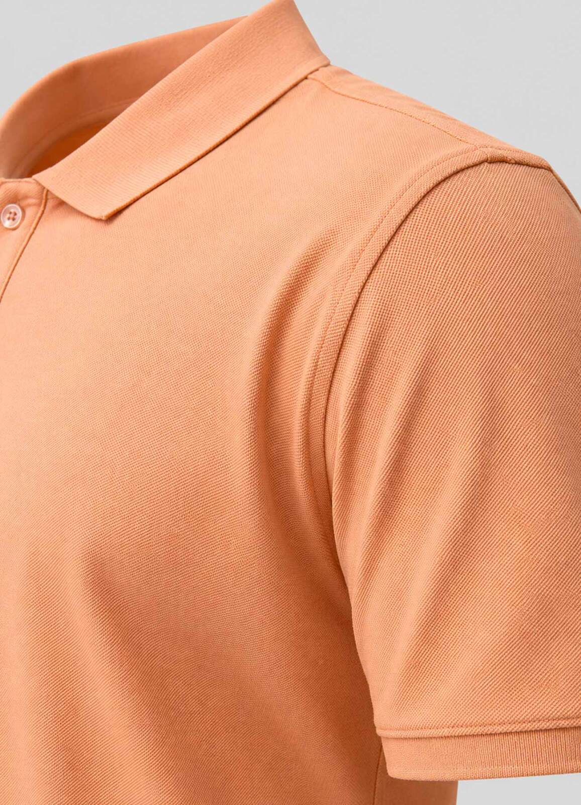 Somon Renk Pike Dokulu Polo Yaka Erkek T-Shirt - 4