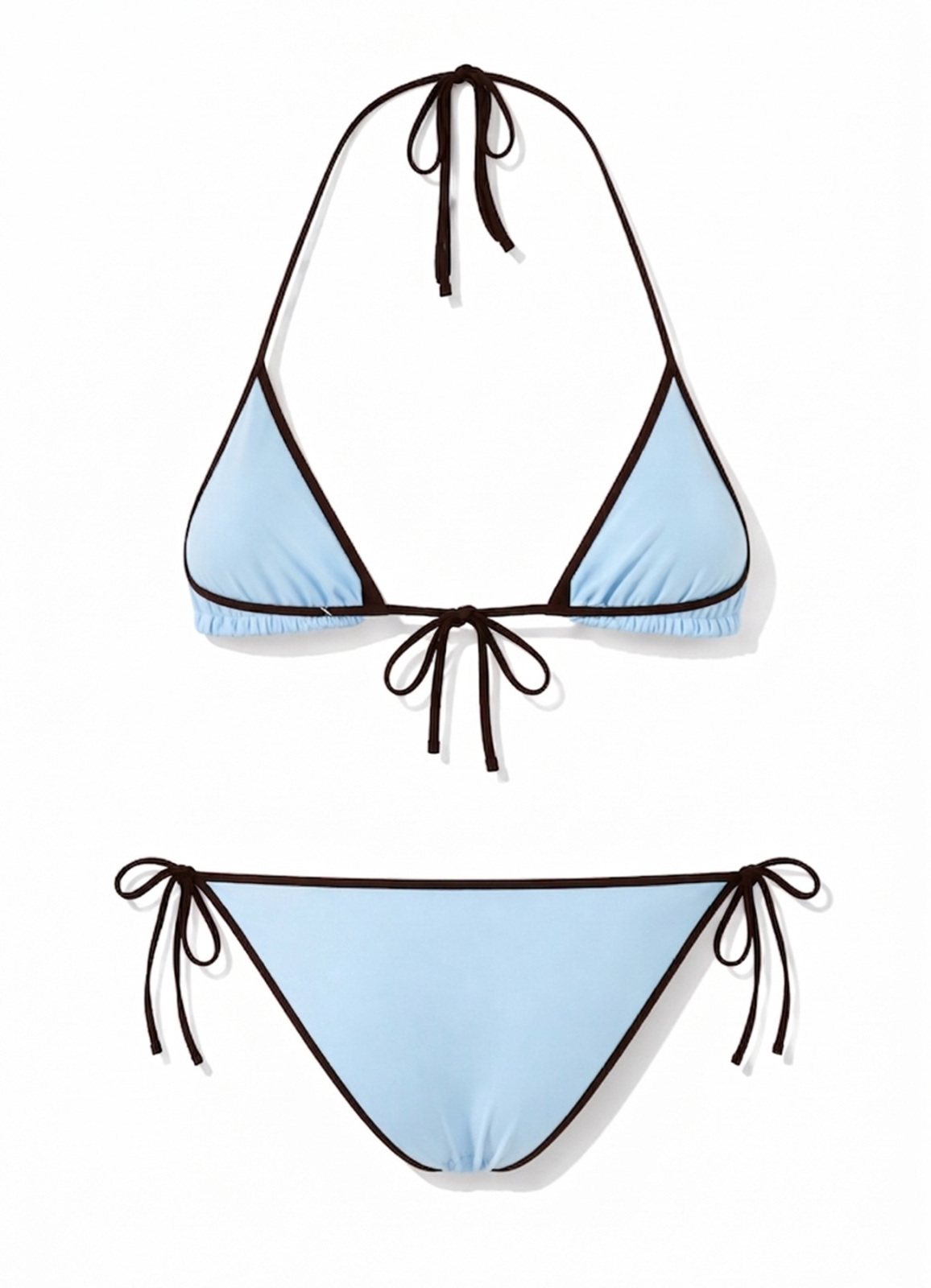 Turkuaz Renk Aura Bağlamalı Bikini Takım - 2