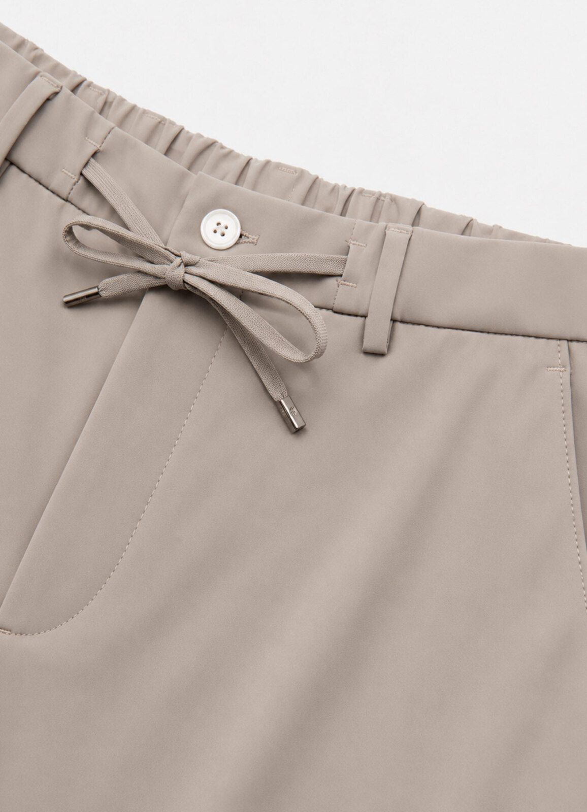 Vizon Renk Polyester Bağcıklı Teknik Pantolon - 1