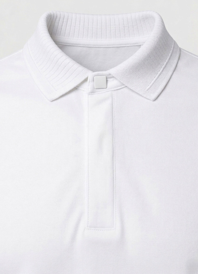 Beyaz Renk Pamuk Karışımlı Polo Yaka T-Shirt - 2