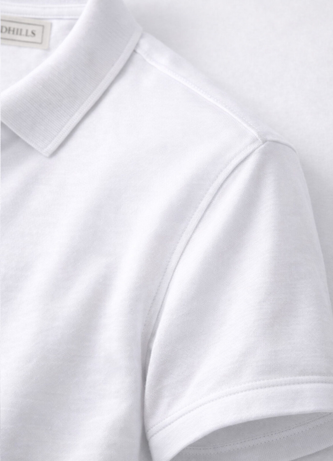 Beyaz Renk Pamuk Karışımlı Polo Yaka T-Shirt - 5