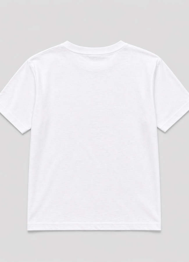 Beyaz Renk Pamuklu Nakışlı Tişört - 2
